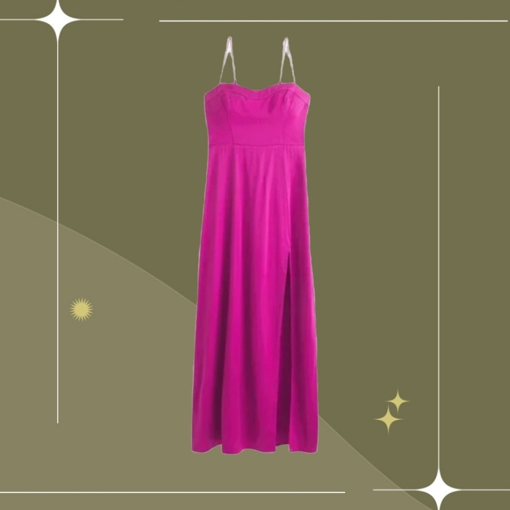 🍋✨ nwt Abercrombie Camille Maxi Dress Size l